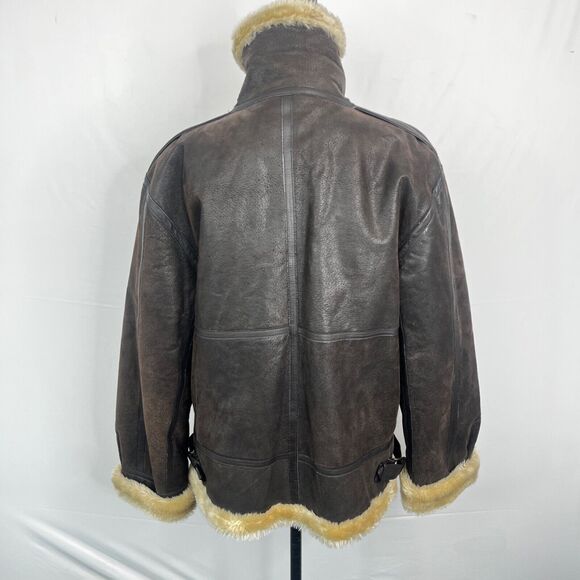 XOXO Jacket Womens/Mens Leather Brown Bomber Size Medium - Picture 3 of 13